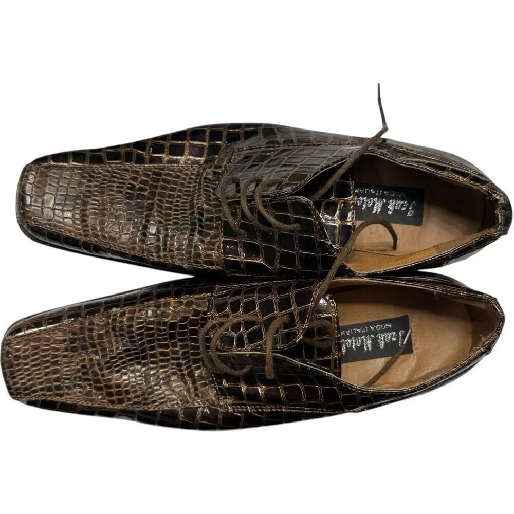 Mens Izak Motolini Exotic Handmade Italian Loafers Dress Shoes - Sz 9 1/2 9.5